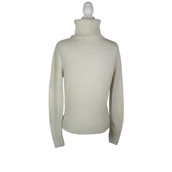 Vintage Pandora Cream Wool Knit Turtleneck Sweater S - Picture 4 of 5